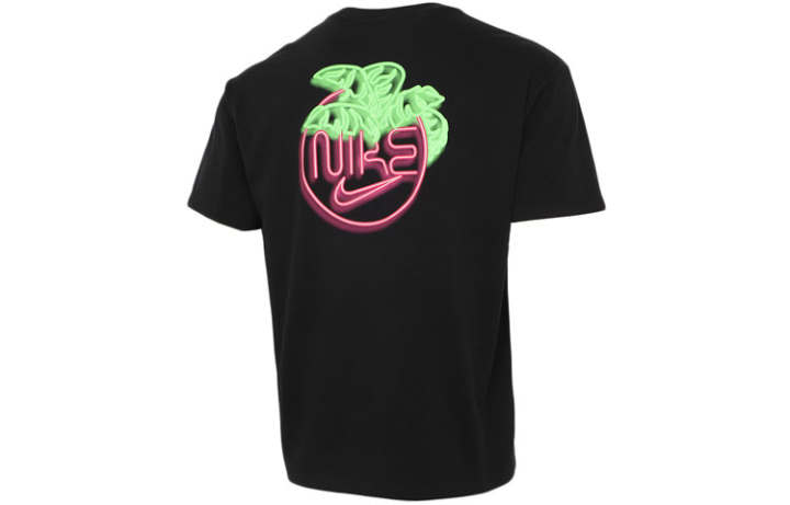 Nike Nike T Shirts Men's Black Crew Neck Moderate Straight Fit