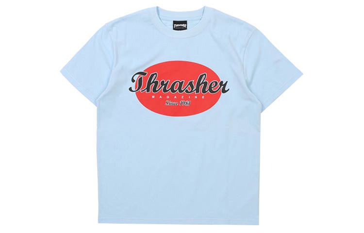 Thrasher Straight Fit T Shirt Japan Version Unisex Blue