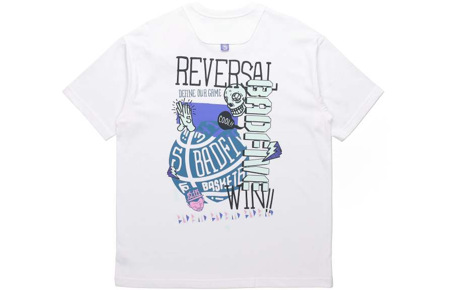 Li-Ning Li Ning T Shirts Men's White Crew Neck Moderate Straight Fit