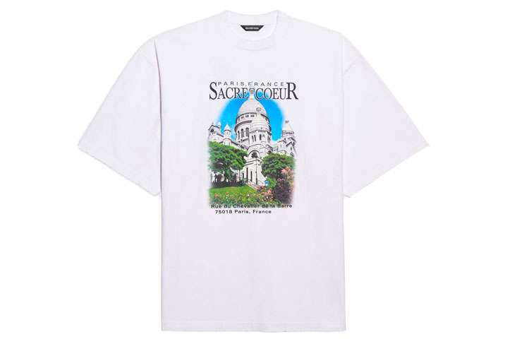 Balenciaga T Shirt Loose Fit Unisex White