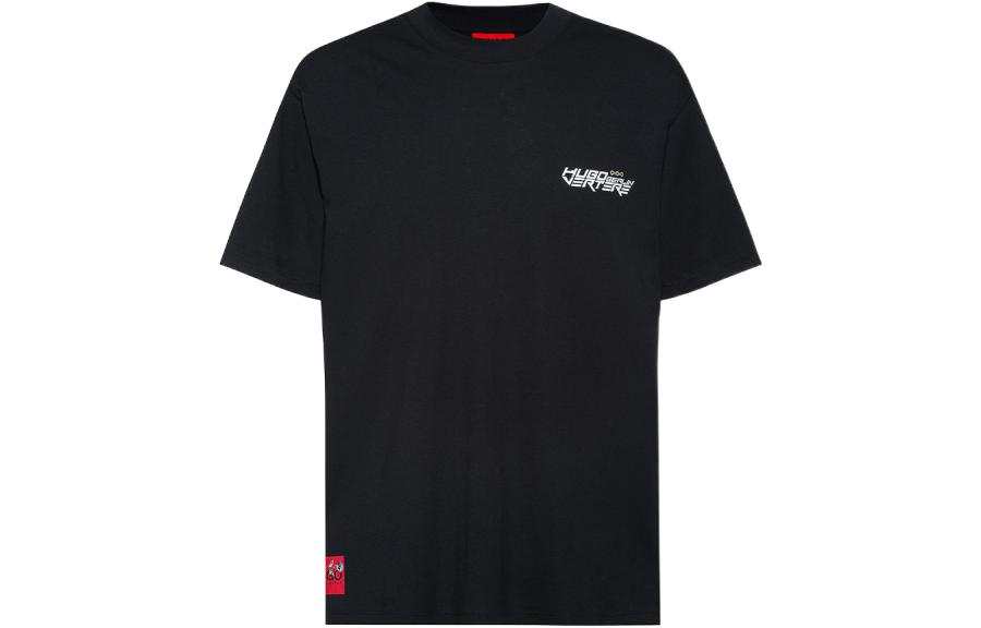 HUGO BOSS T Shirts Men's Black Crew Neck Moderate Straight Fit