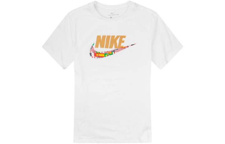 Nike Nike T Shirts Men's White Crew Neck Moderate Straight Fit