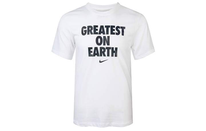 Nike Nike T Shirts Men's White Crew Neck Moderate Straight Fit