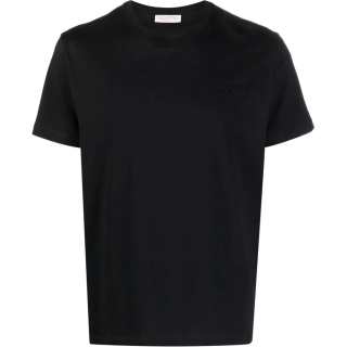 Valentino T Shirts Men's Black Crew Neck Moderate Straight Fit