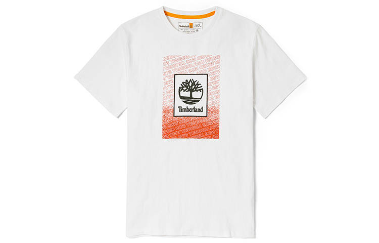 Timberland T Shirts Men's White Crew Neck Moderate Straight Fit