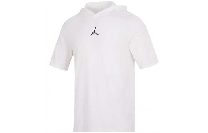 Jordan Jordan T Shirts Men's White Hooded Non Detachable Moderate Straight Fit