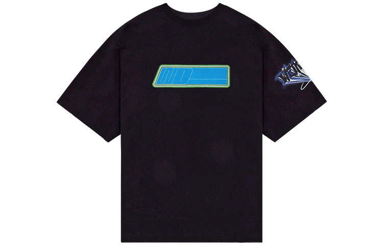 WE11DONE T Shirts Unisex Black Crew Neck Moderate Straight Fit