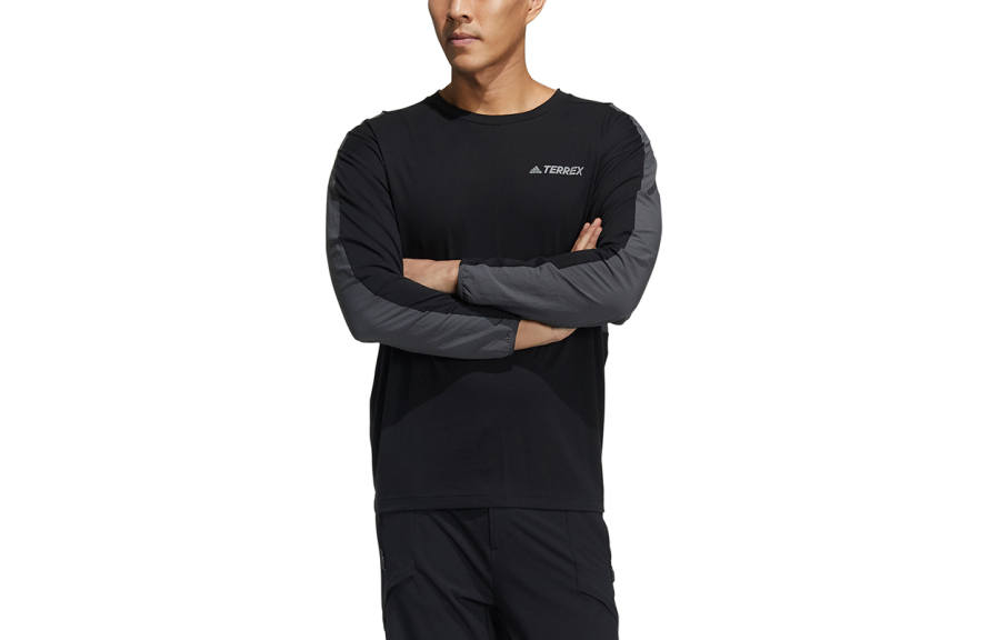 Adidas Adidas T Shirts Men's Black Crew Neck Moderate Straight Fit