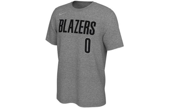 Nike Nike NBA T Shirts Men's Gray Crew Neck Moderate Straight Fit