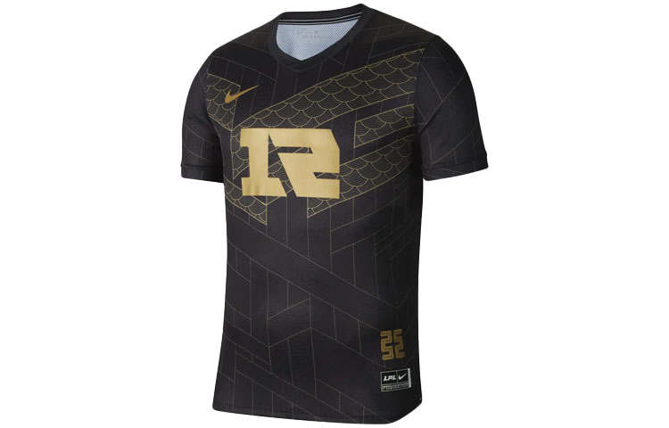 Nike Nike X LPL Crossover RNG League Of Legends Pro League Teams Quick Dry Short Sleeve T-Shirt Gold