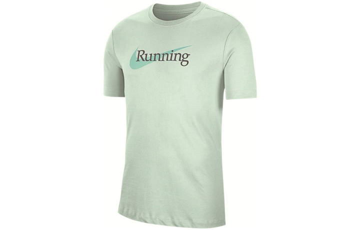 Nike Nike T Shirts Men's Light Green Crew Neck Moderate Straight Fit