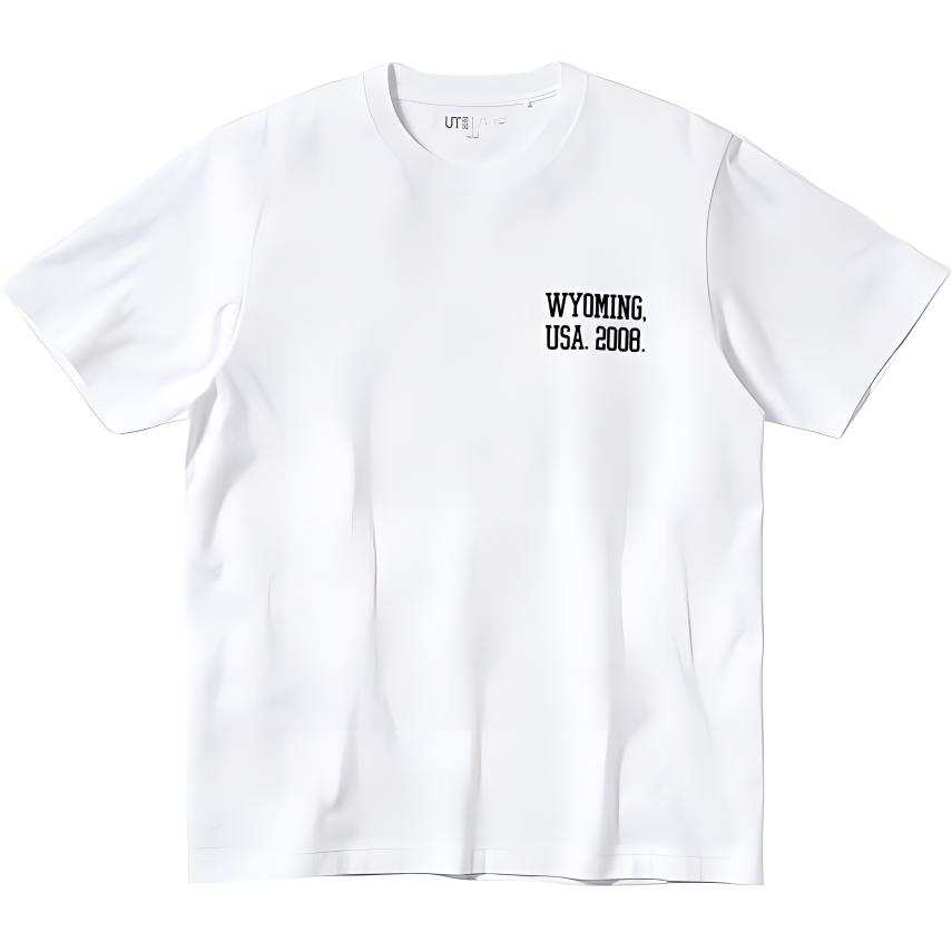 UNIQLO T Shirts Unisex White Crew Neck Moderate Straight Fit