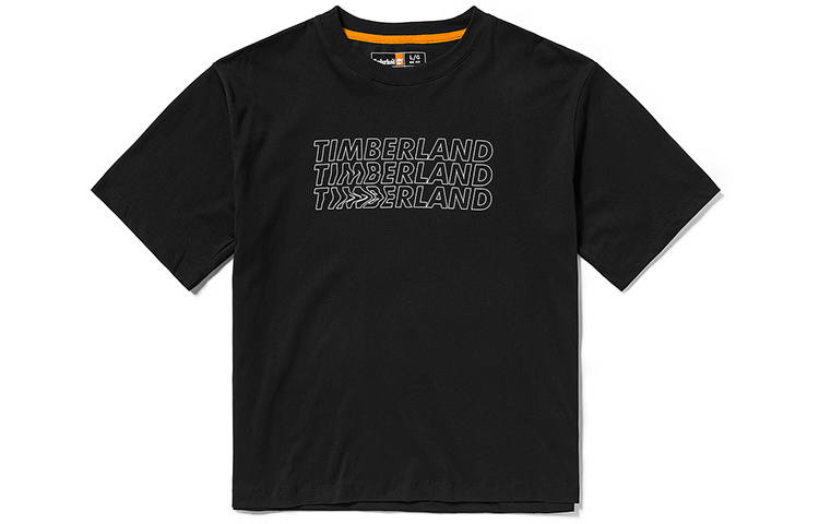 Timberland T Shirts Unisex Black Crew Neck Moderate Straight Fit