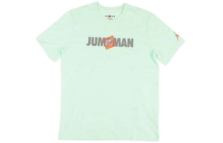 Jordan Jordan Jumpman T Shirts Men's Light Green Crew Neck Moderate Straight Fit