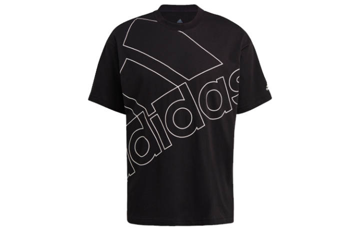 Adidas Adidas T Shirts Men's Black Crew Neck Moderate Straight Fit