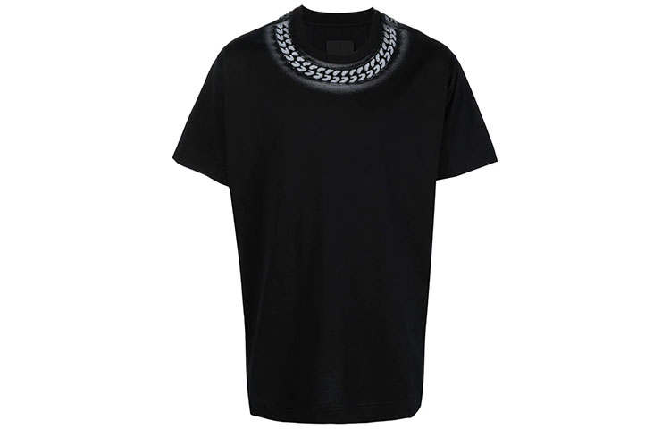 Givenchy Givenchy T Shirts Men's Black Crew Neck Moderate Straight Fit