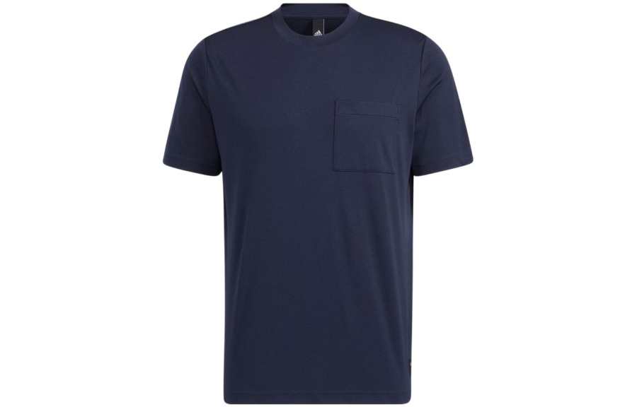 Adidas Adidas T Shirts Men's Dark Blue Crew Neck Moderate Straight Fit