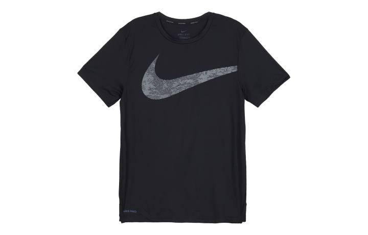 Nike Nike T Shirts Men's Black Crew Neck Moderate Straight Fit
