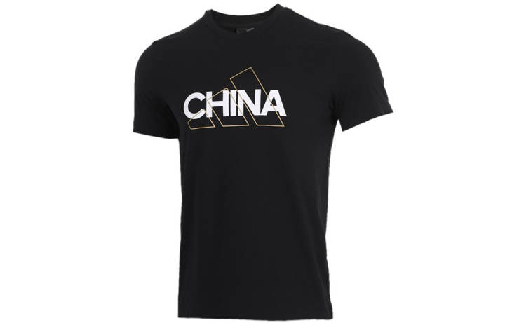 Adidas Adidas T Shirts Men's Black Crew Neck Moderate Straight Fit