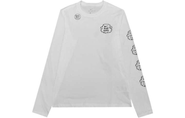 Nike Nike T Shirts Men's White Crew Neck Moderate Straight Fit