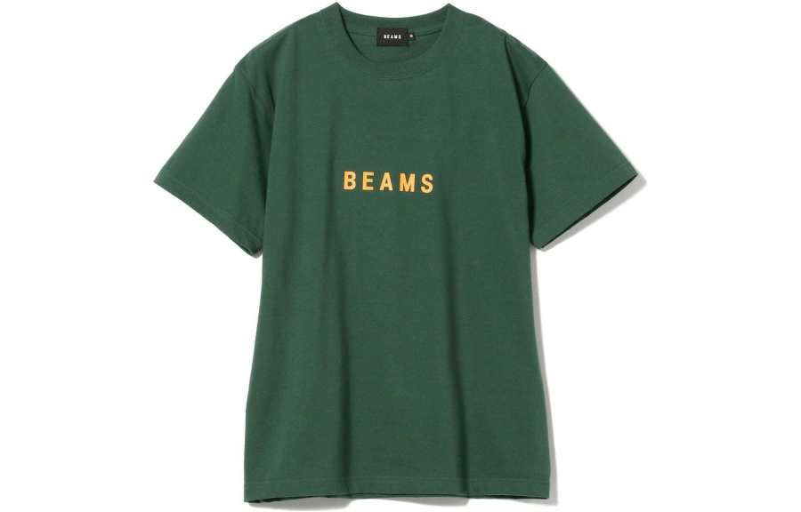 Beams T Shirts Men's Crew Neck Moderate Straight Fit