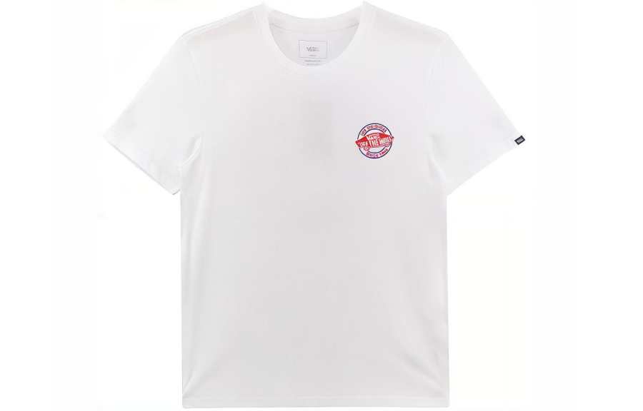 Vans T Shirts Unisex White Crew Neck Moderate Straight Fit