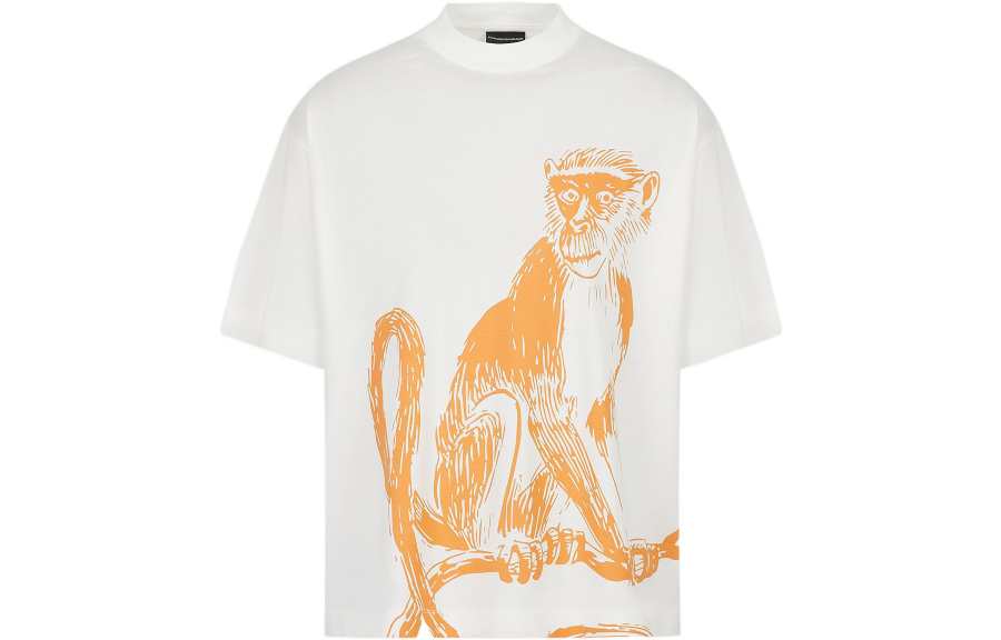 EMPORIO ARMANI T Shirt Men's White Orange