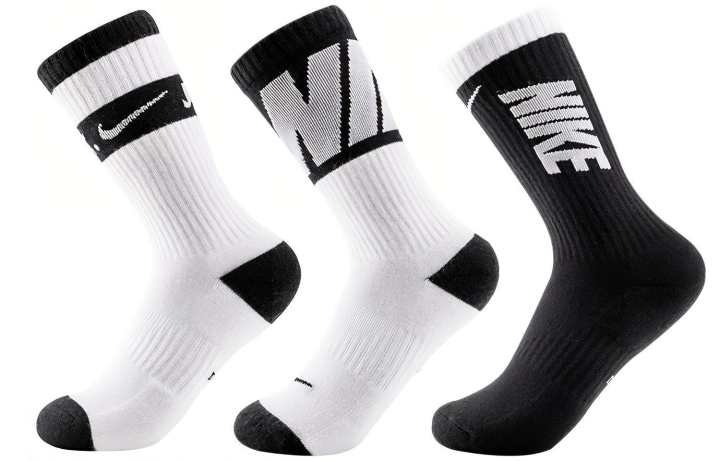 Nike Nike SS22 Crew Socks All Unisex Black White Couple's