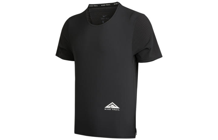 Nike Nike T Shirts Men's Black Crew Neck Moderate Straight Fit