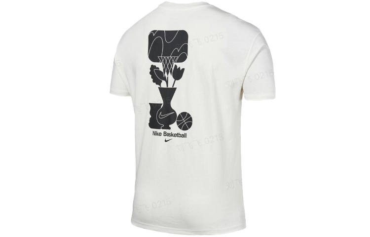 Nike Nike T Shirts Men's Ecru Crew Neck Moderate Straight Fit