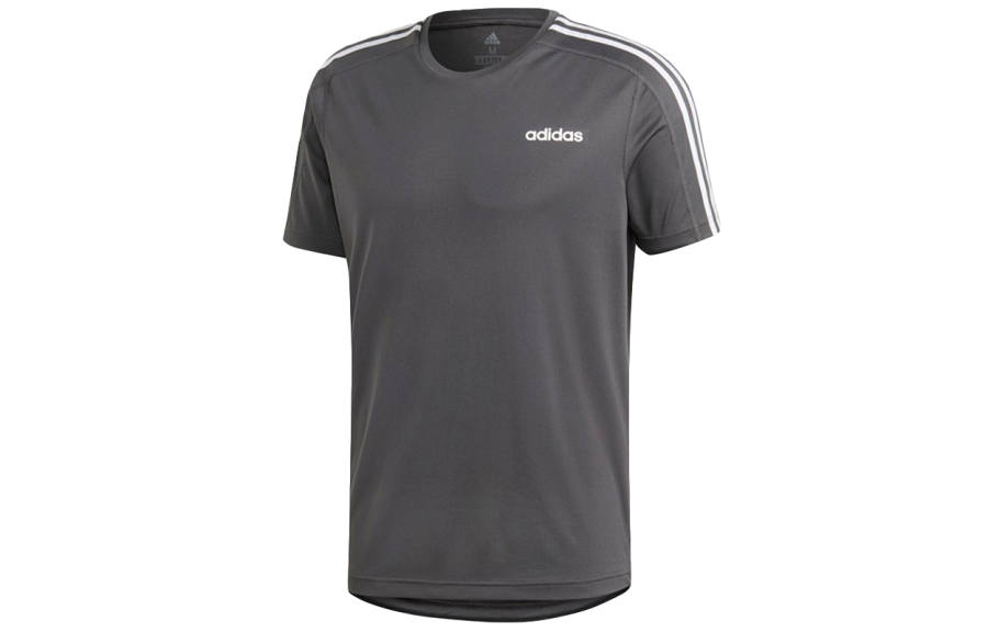 Adidas Adidas T Shirts Men's Gray Crew Neck Moderate Straight Fit