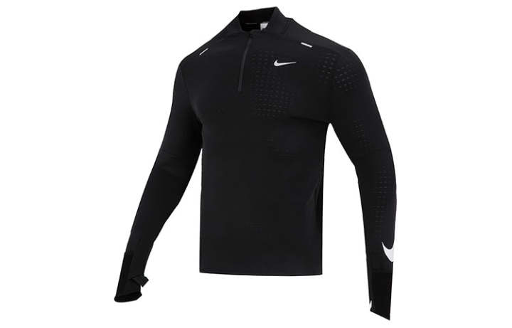 Nike Nike T Shirts Men's Black Stand Collar Moderate