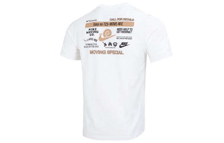 Nike Nike T Shirts Men's White Crew Neck Moderate Straight Fit