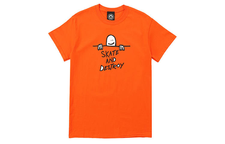 Thrasher T Shirts Unisex Orange Crew Neck Moderate Straight Fit