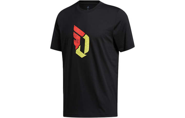 Adidas Adidas T Shirts Men's Black Crew Neck Moderate Straight Fit