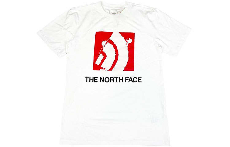 THE NORTH FACE T Shirts Men's White Crew Neck Moderate Straight Fit