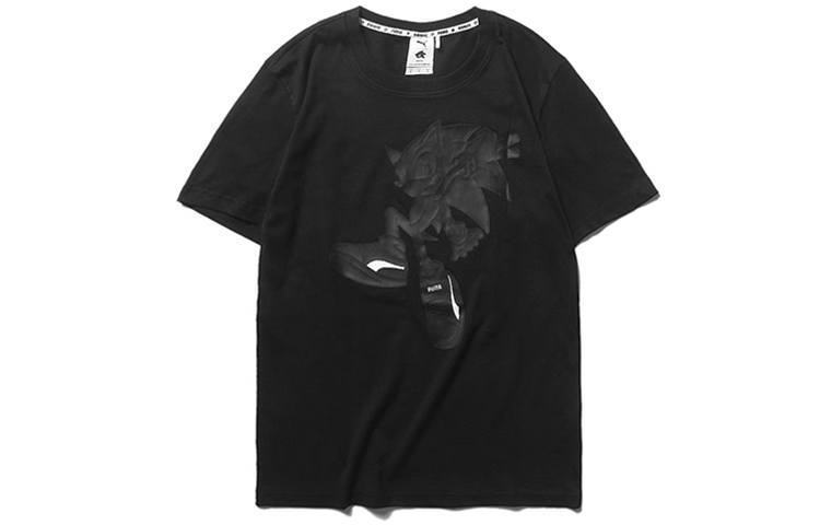PUMA X SONIC T Shirts Men's Crew Neck Moderate Straight Fit