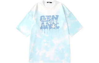 GENANX T Shirt Unisex Printed Blue