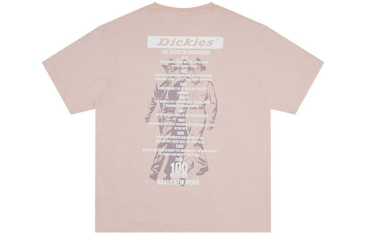 Dickies T Shirts Unisex Dirty Pink Crew Neck Moderate Straight Fit