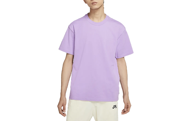 Nike Nike T Shirts Men's Purple Crew Neck Moderate Straight Fit