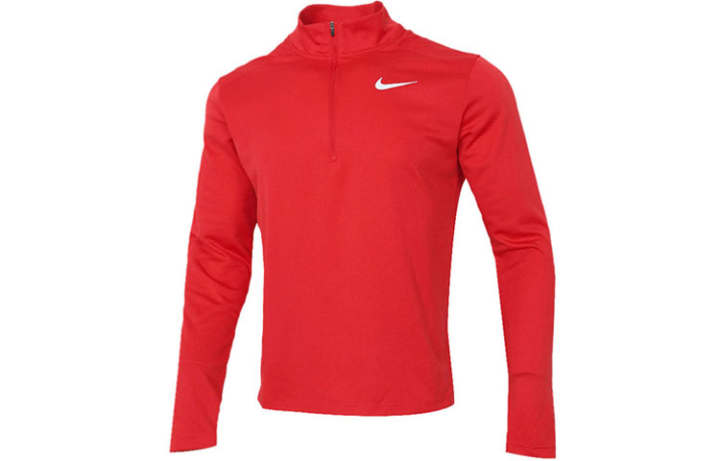 Nike Nike T Shirts Men's Red Stand Collar Moderate Straight Fit