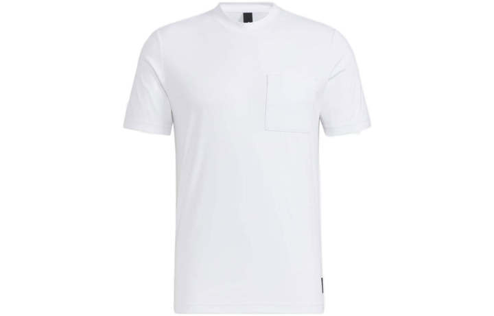Adidas Adidas T Shirts Men's White Crew Neck Moderate Straight Fit