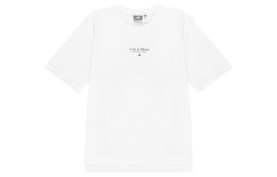 New Balance New Balance T Shirts Unisex White Crew Neck Moderate Straight Fit