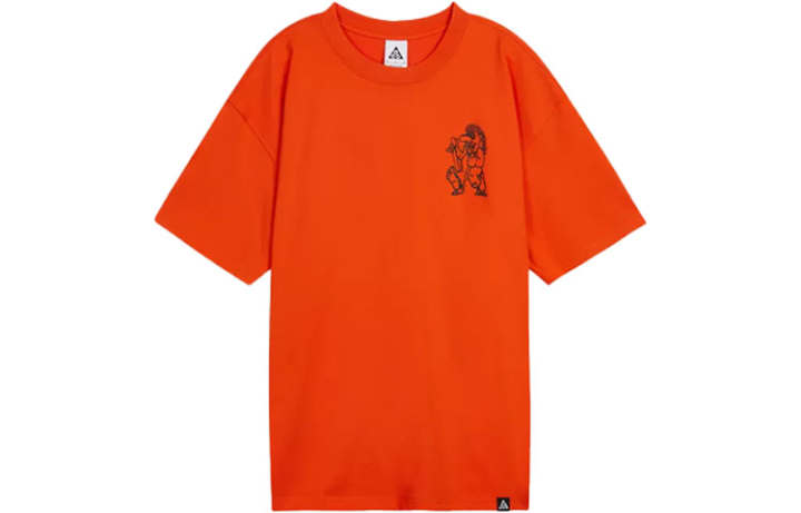 Nike Nike ACG T Shirts Men's Rush Orange Crew Neck Moderate Other