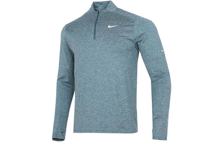 Nike Nike T Shirts Men's Blue Stand Collar Moderate Straight Fit