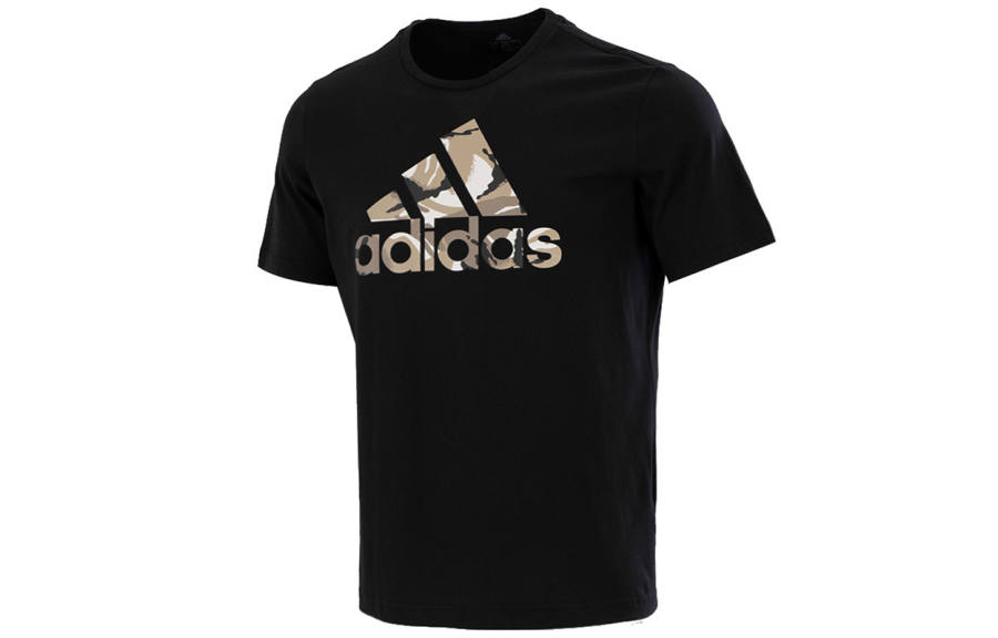 Adidas Adidas T Shirts Men's Black Crew Neck Moderate Straight Fit