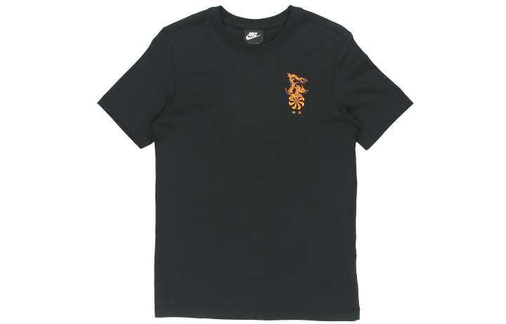 Nike Nike T Shirts Men's Black Crew Neck Moderate Straight Fit