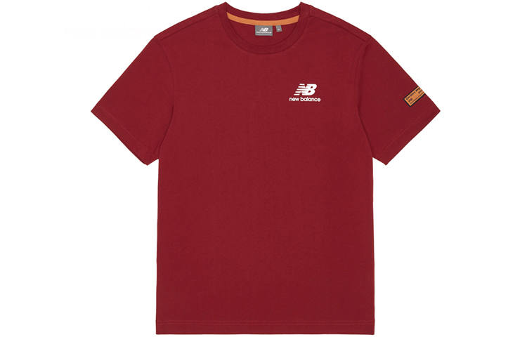New Balance New Balance T Shirts Unisex Red Crew Neck Moderate Straight Fit