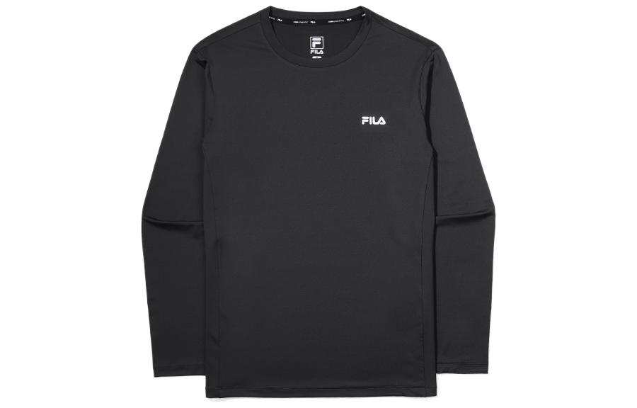 FILA T Shirts Men's Black Crew Neck Moderate Straight Fit