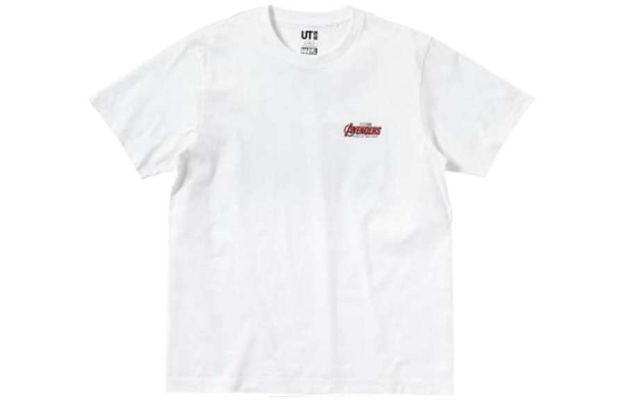 UNIQLO T Shirts Unisex White Crew Neck Moderate Straight Fit